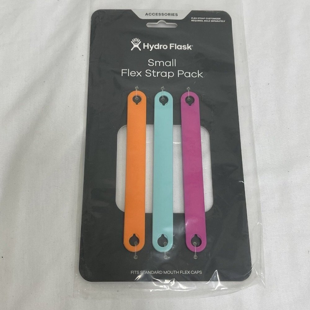 HYDRO FLASK Small FLEX STRAP PACK 3 REVERSABLE STRAPS Pink Blue Orange